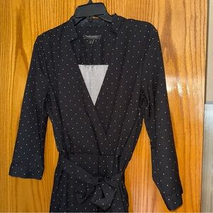 Banana Republic Black and White Jumpsuit with Wrap Design